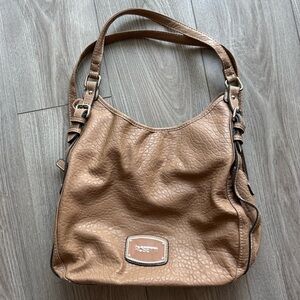 Rosetti Brown Textured Shoulder Bag